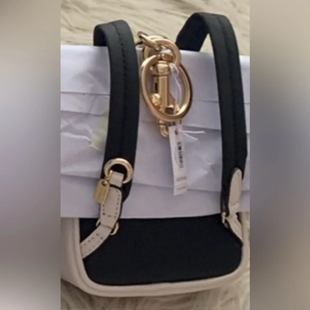 Coach Mini Backpack Bag Charm Chalk And Black Floral Print Final Price - Picture 7 of 13